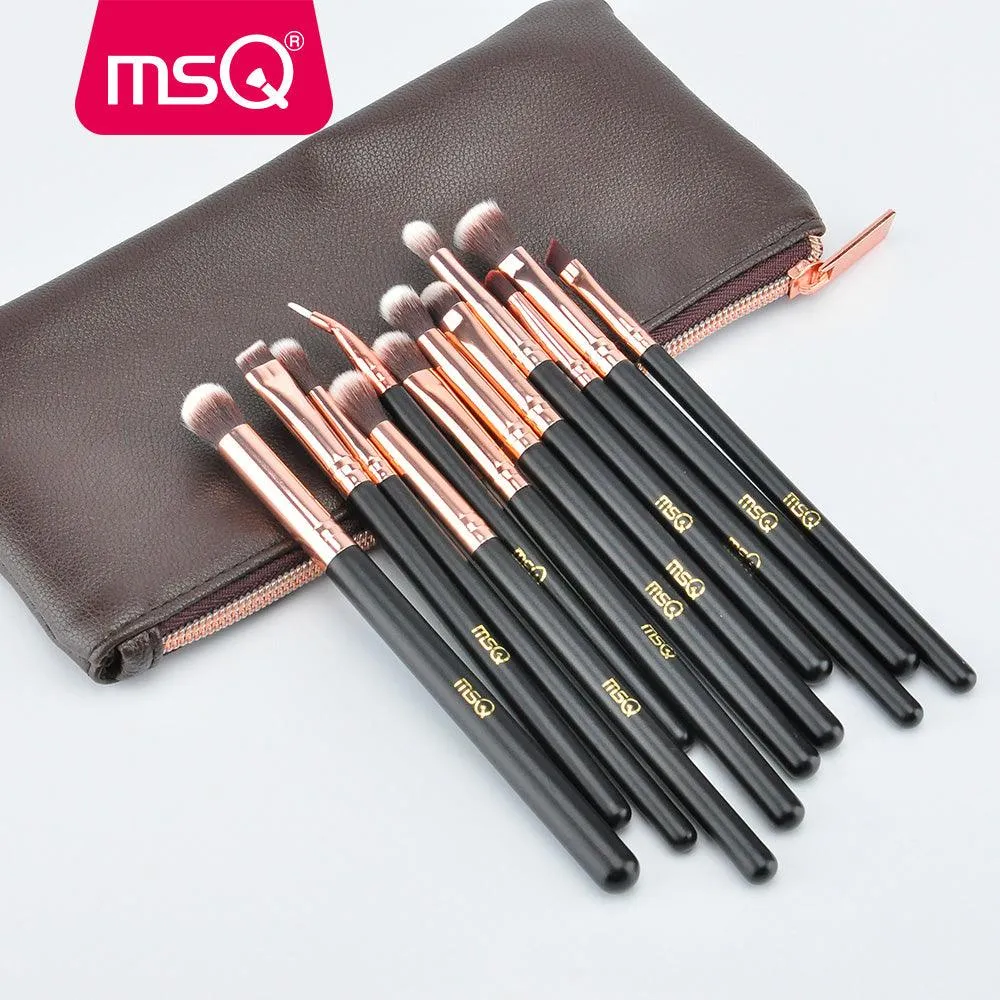 12 Pcs Rose Gold Eye shadow Makeup Brushes Set