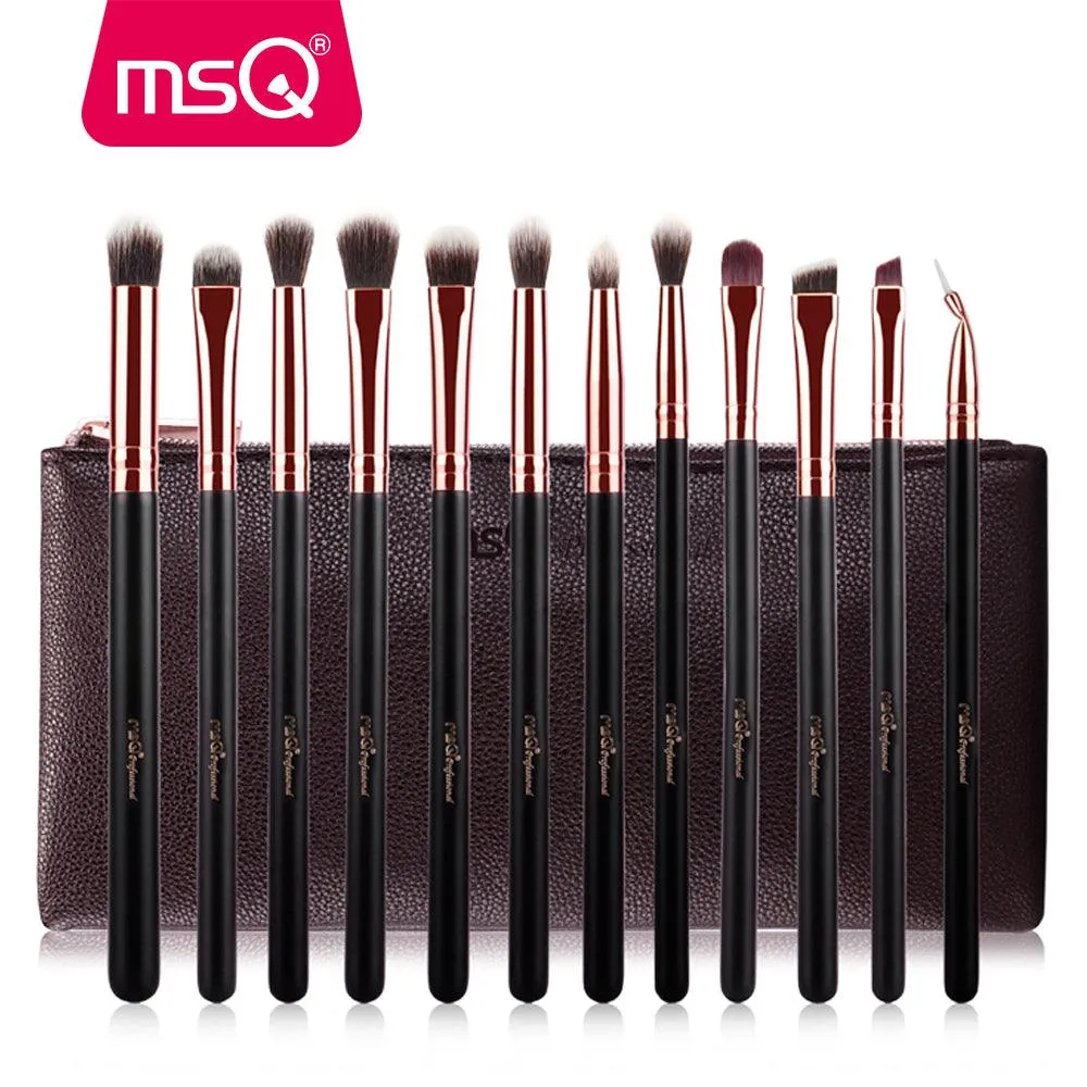 12 Pcs Rose Gold Eye shadow Makeup Brushes Set