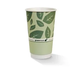 16 OZ PLA Coated DW Cup/Green Print 500pc/ctn