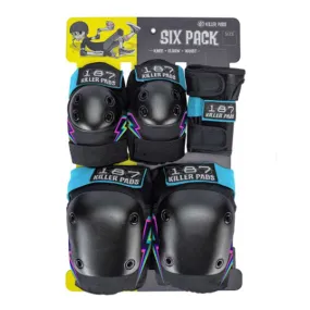 187 Junior 6 Pack Pad Set Electric Bolt Youth