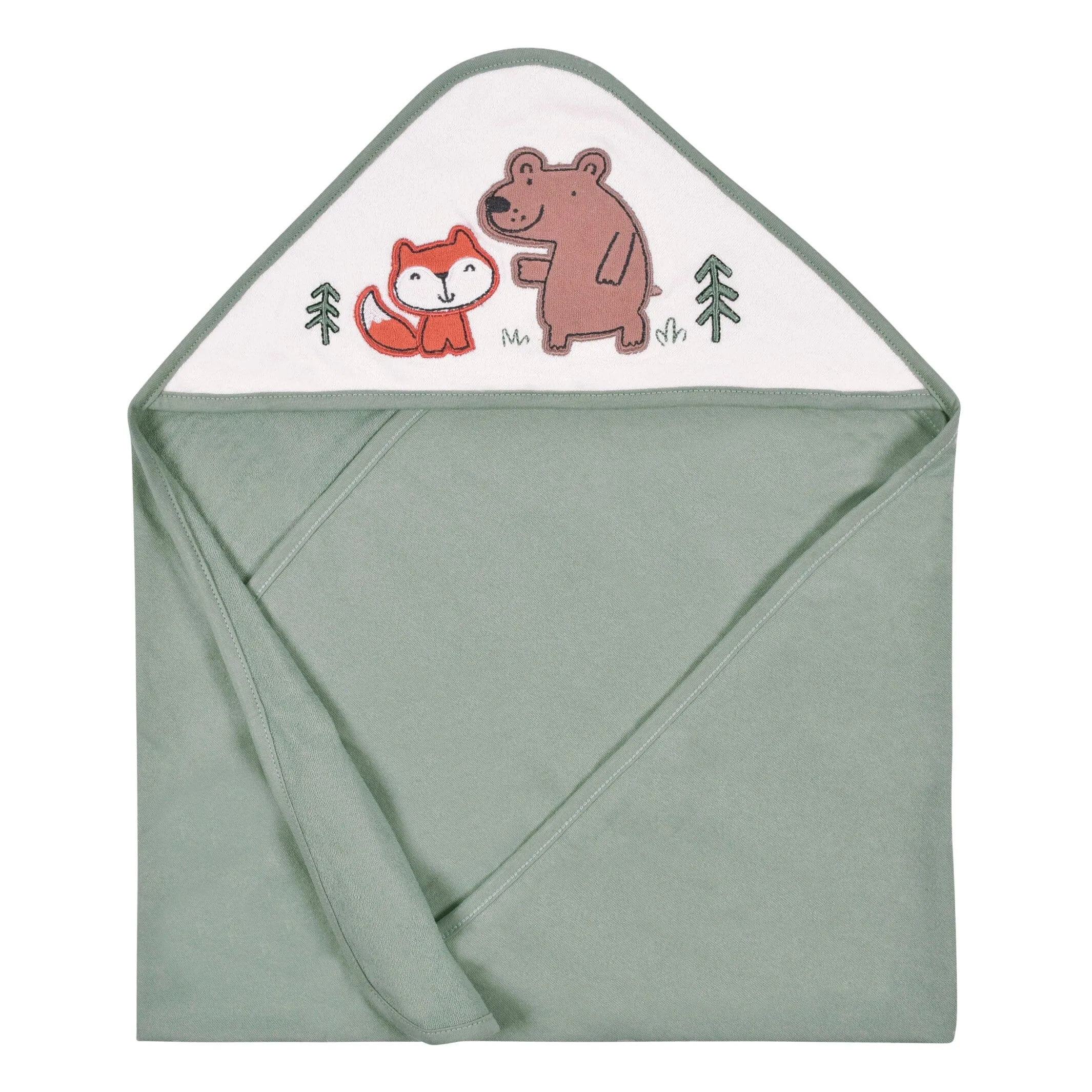 2-Pack Baby Boys Bear Hooded Bath Towels