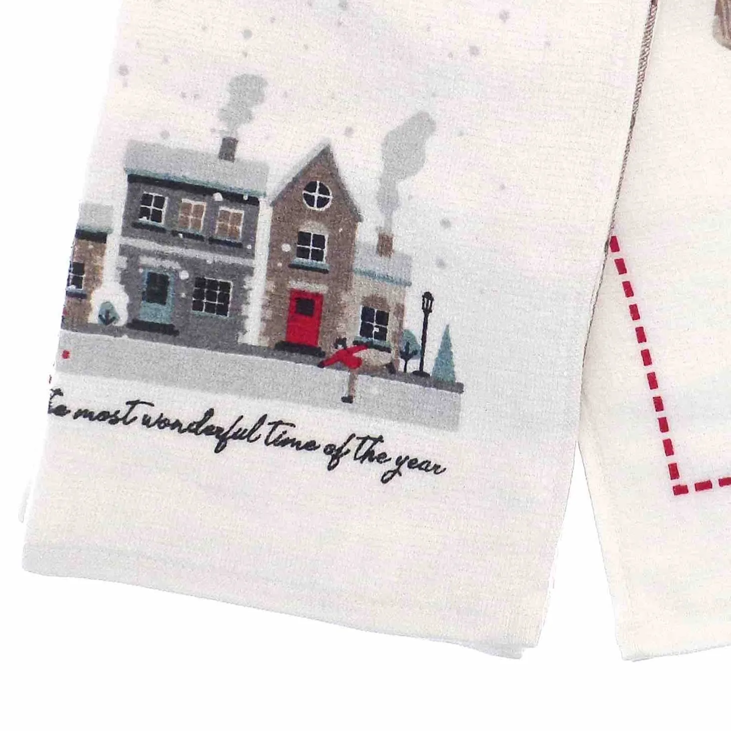 3pk Christmas Novelty Tea Towels - Wonderful Time