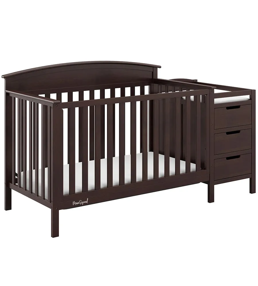 4-in-1 Convertible Baby Crib and Changer (Expresso)