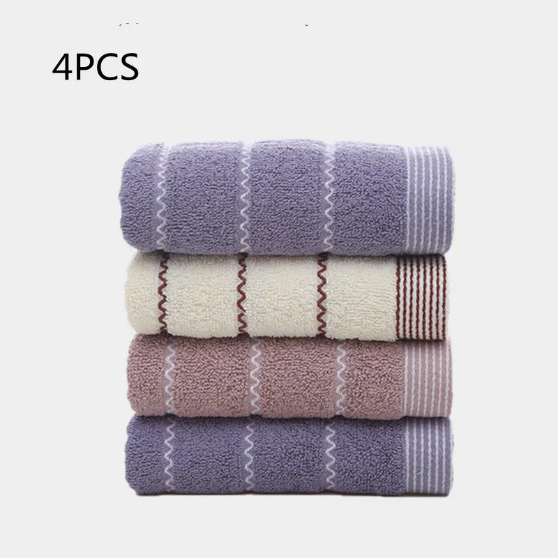 4 Packs Of Towels, Pure Cotton, Adult Face And Bath, Household