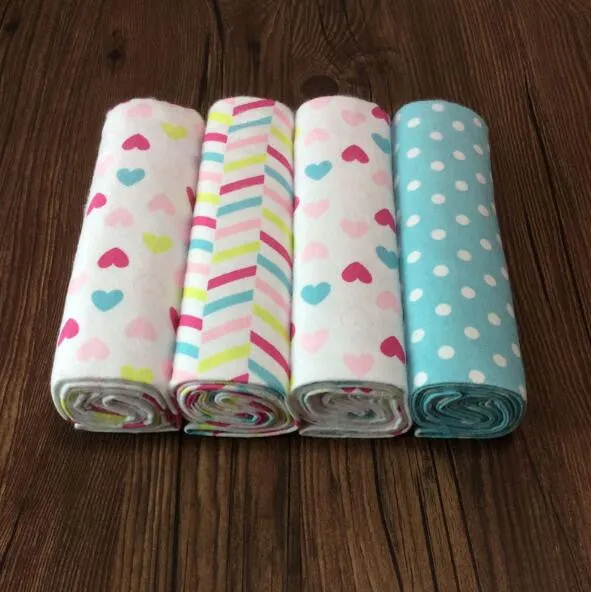 4pcs/lot newborn baby bed sheet bedding set 76x76cm for newborn crib sheets cot linen 100% cotton Flannel printing baby blanket