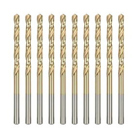 5/32" Titanium Drill Bits, 4341 HSS 118° Metal Drill Bits, 10PCS