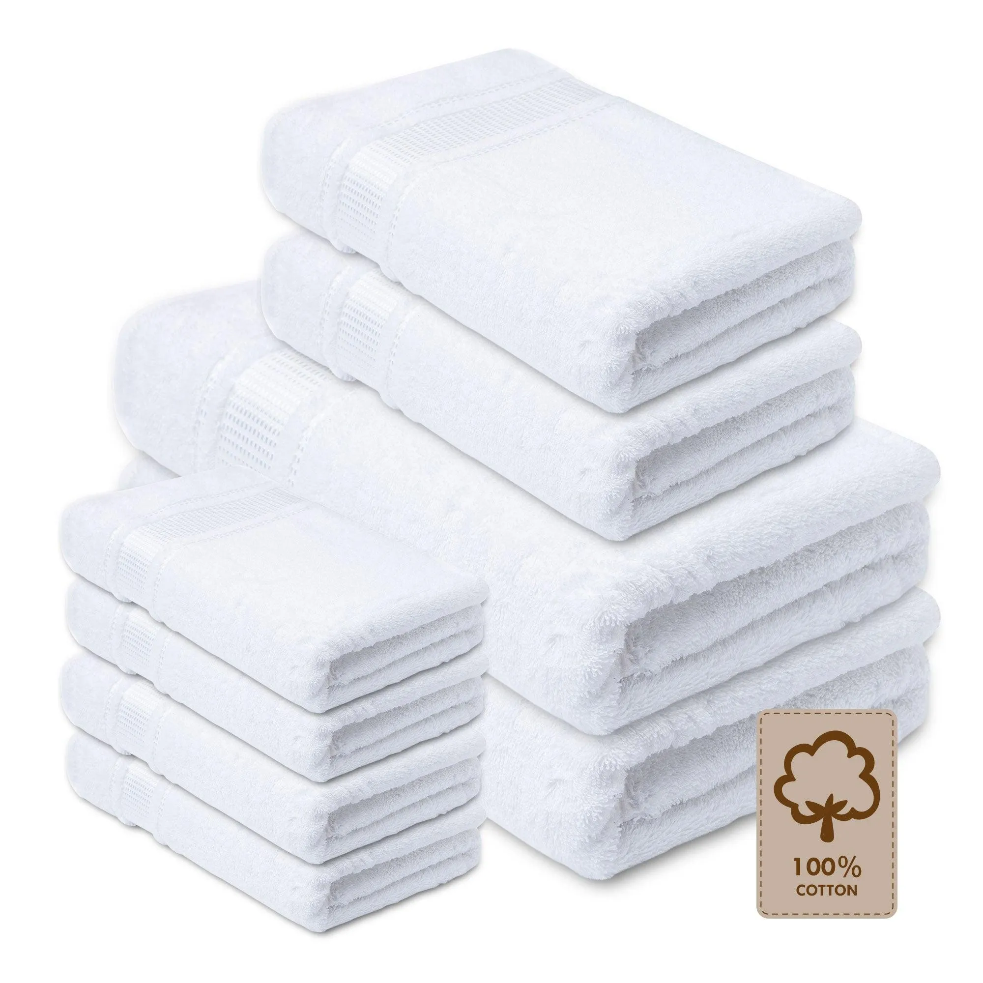 8 Pack Bath Towel Sets