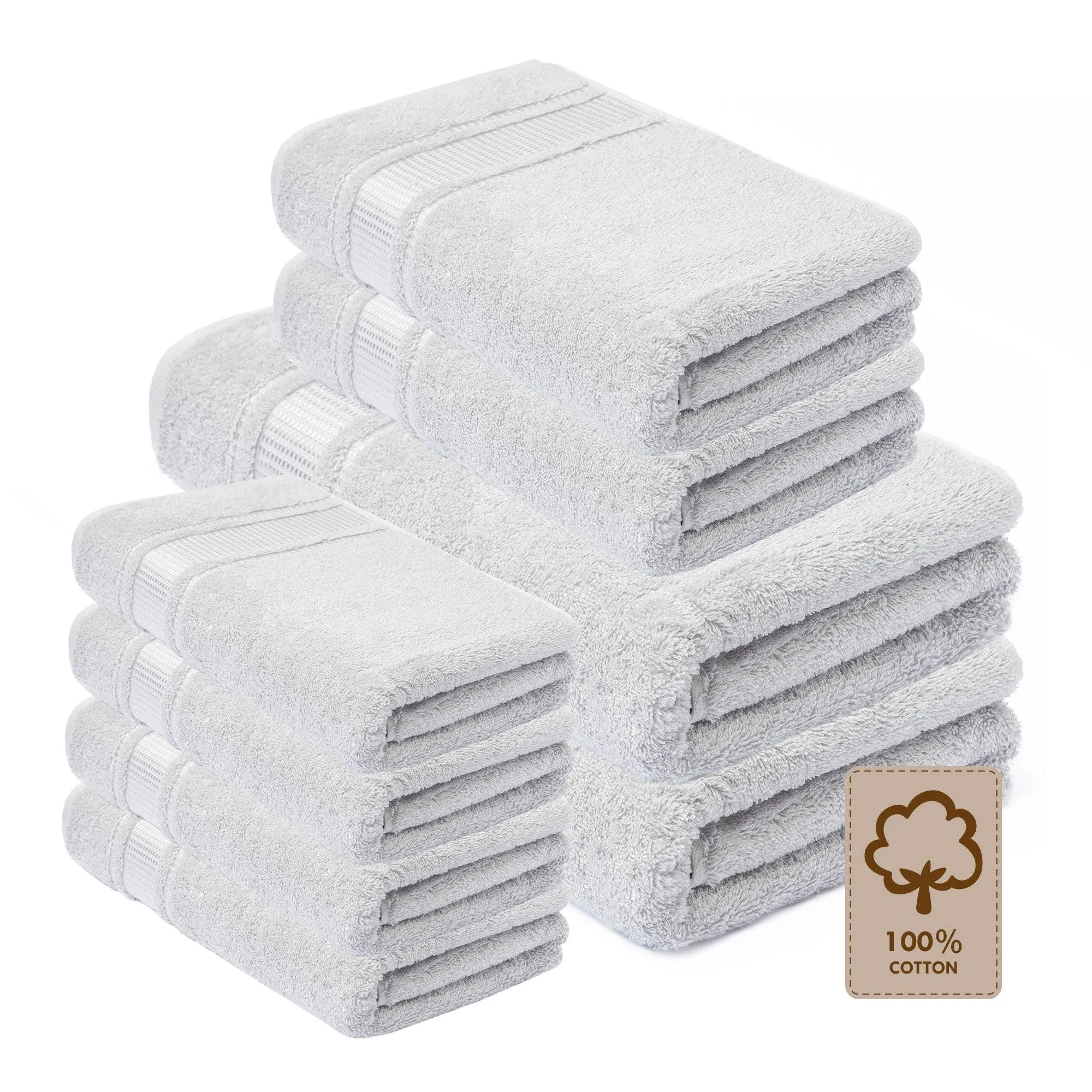 8 Pack Bath Towel Sets