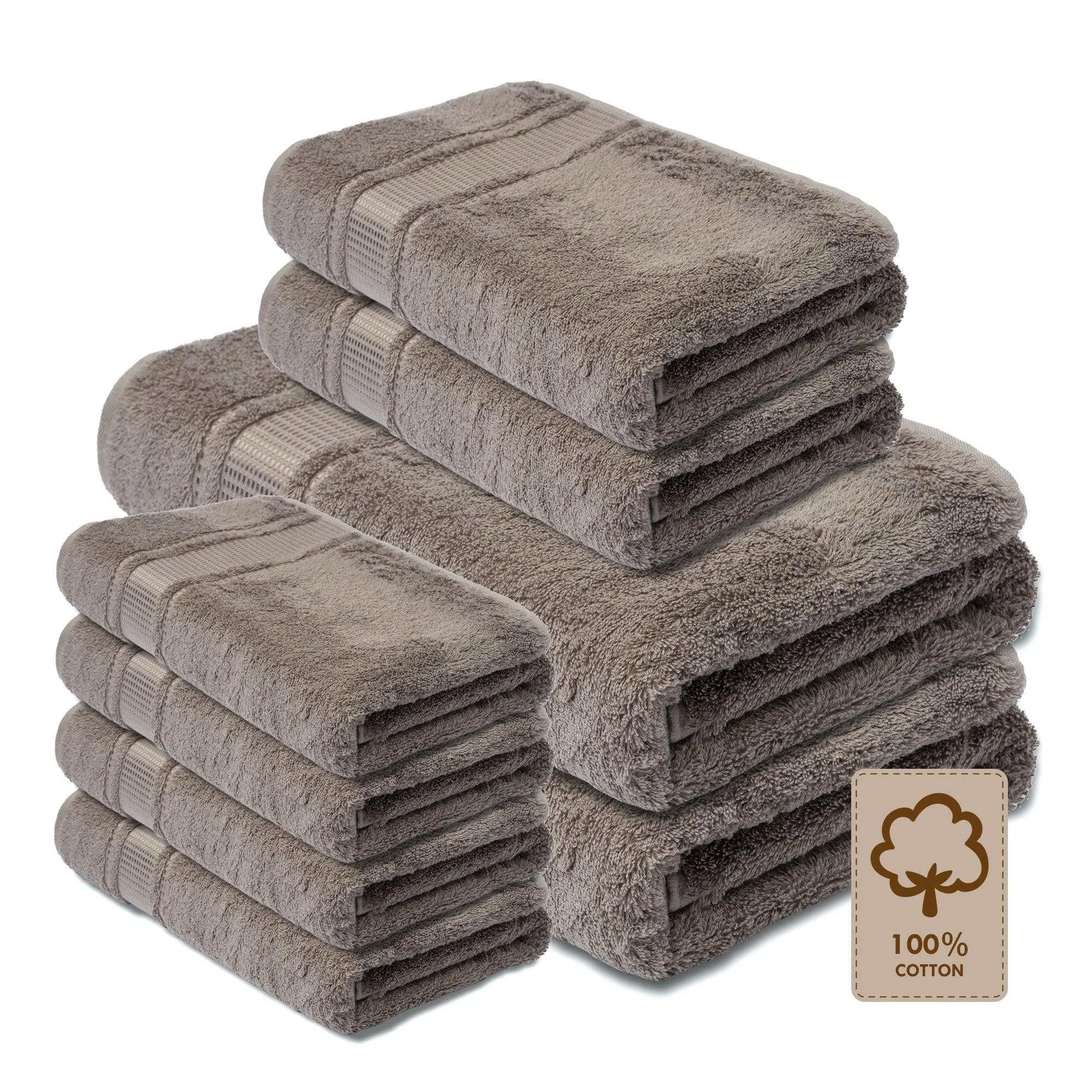 8 Pack Bath Towel Sets