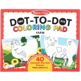 ABC Dot-to-Dot Coloring Pad Farm