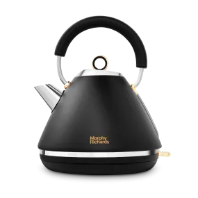 Accents Gold Pyramid Kettle Black