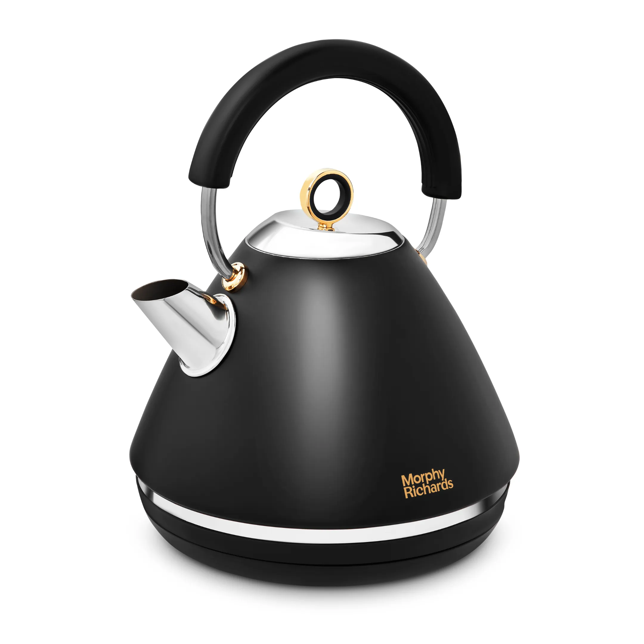 Accents Gold Pyramid Kettle Black