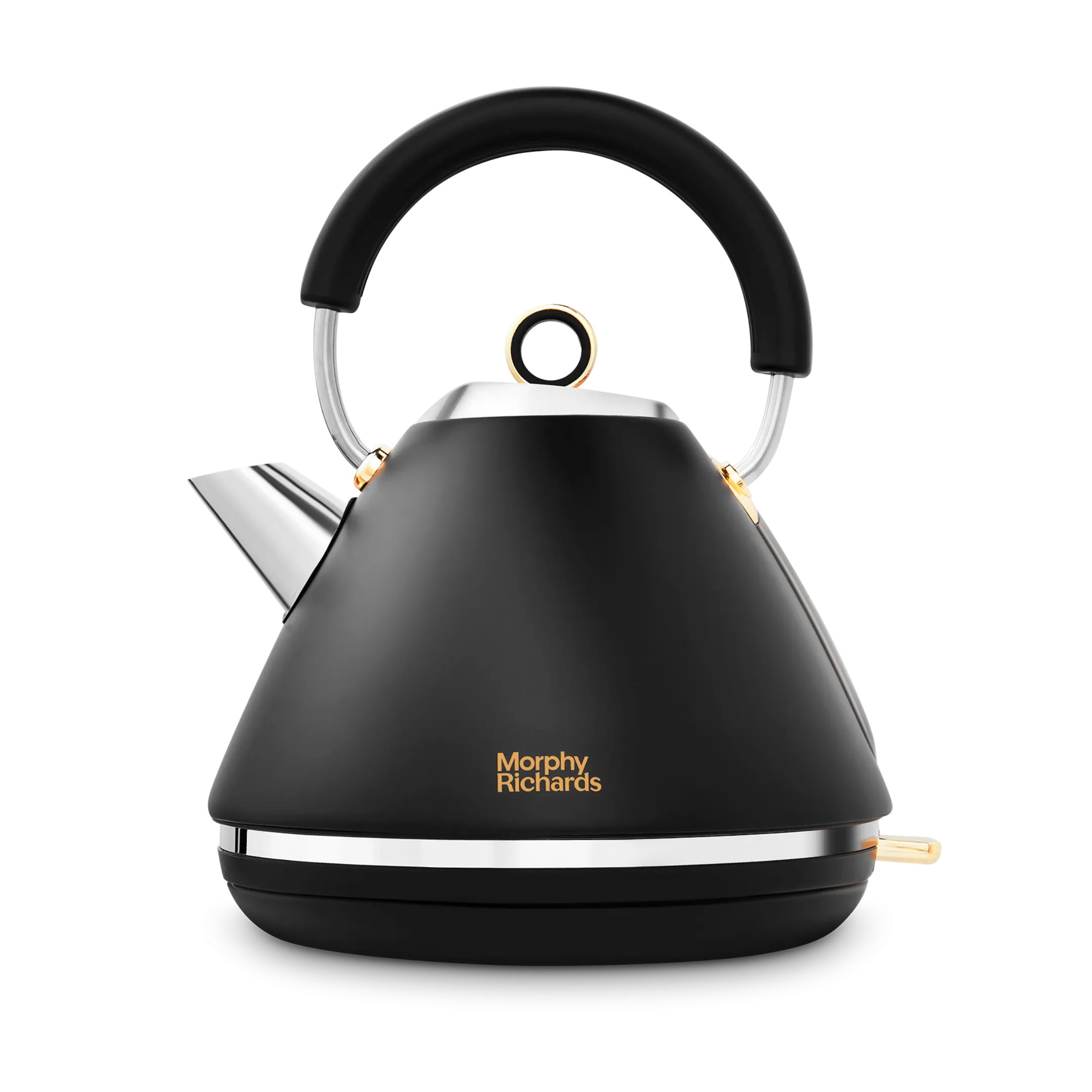 Accents Gold Pyramid Kettle Black