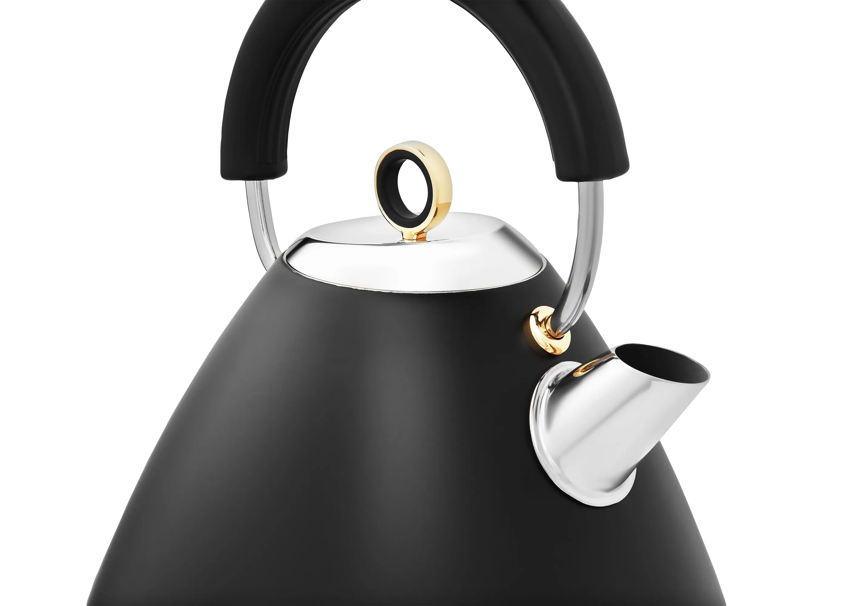 Accents Gold Pyramid Kettle Black