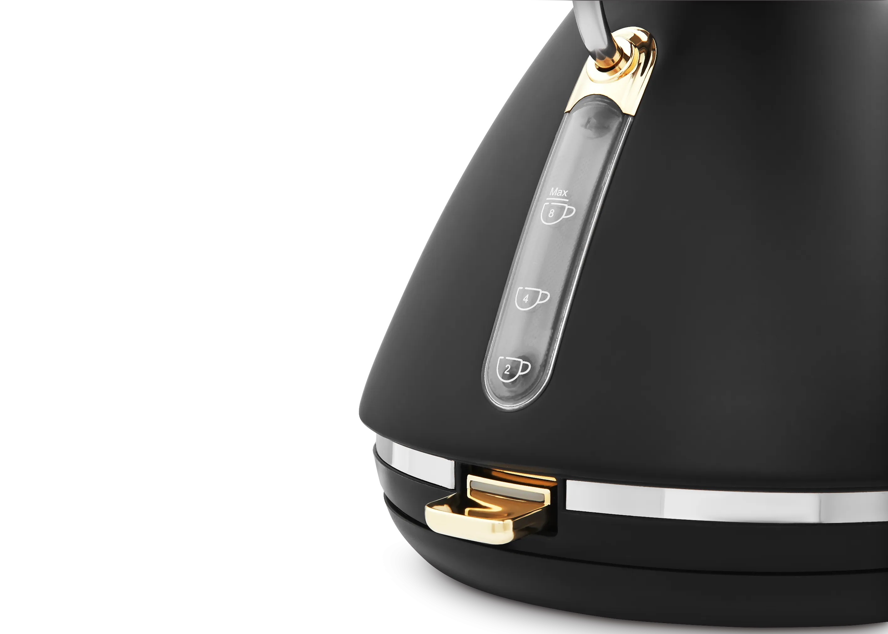 Accents Gold Pyramid Kettle Black