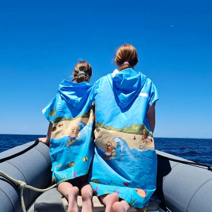 Adult Ocean Quokka Towel | Hooded Towel | Sandy Toes Beachwear