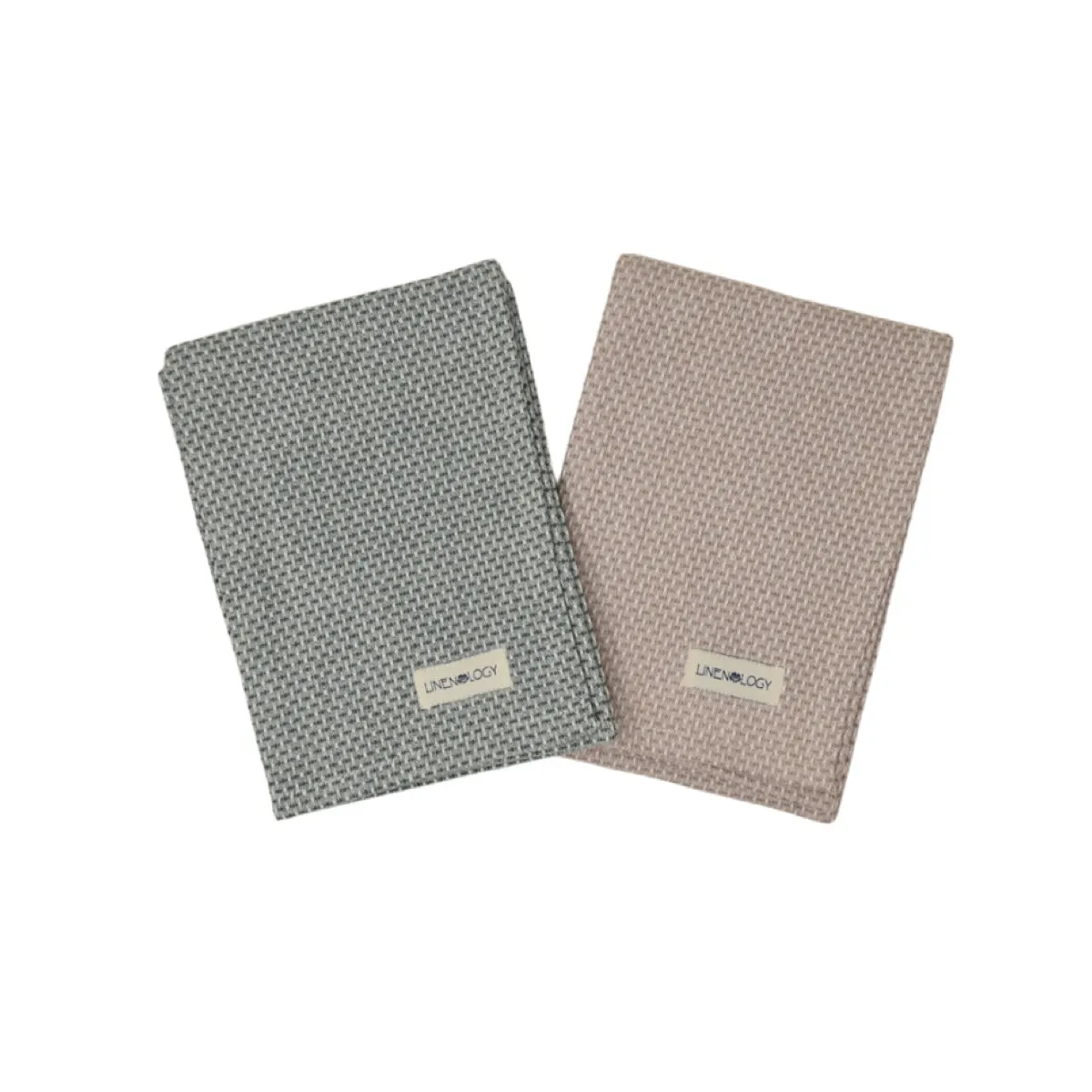 All Purpose Towel Set - Chambray - Wood Rose & Green