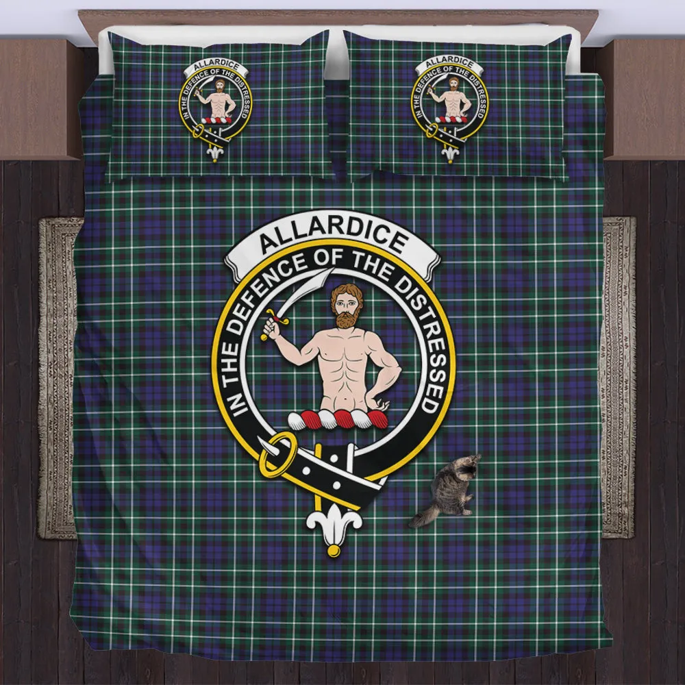 Allardice Tartan Bedding Set with Family Crest