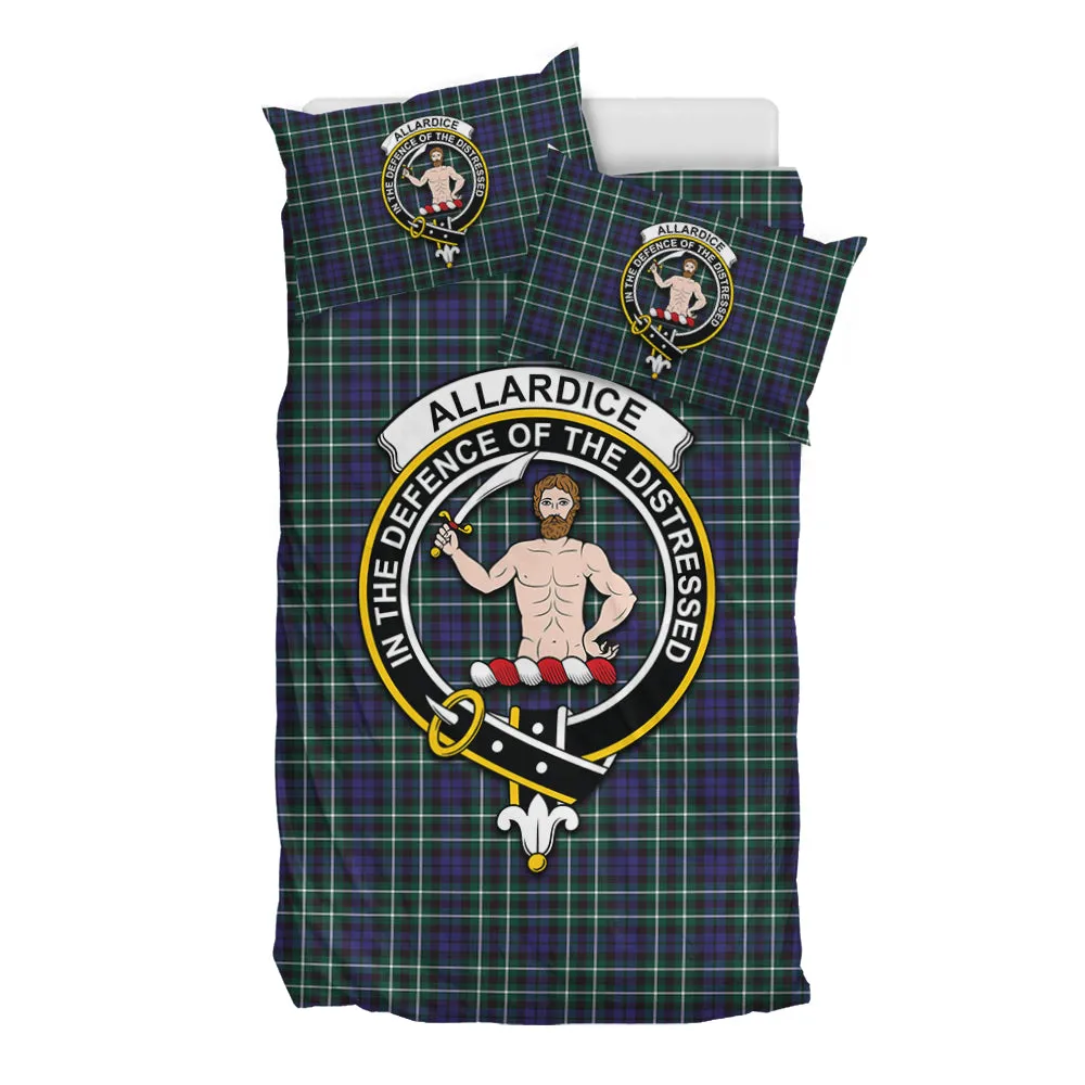 Allardice Tartan Bedding Set with Family Crest