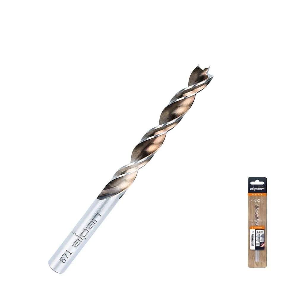 Alpen | Drill Bit Twist Wood 7.5mm Sleeved