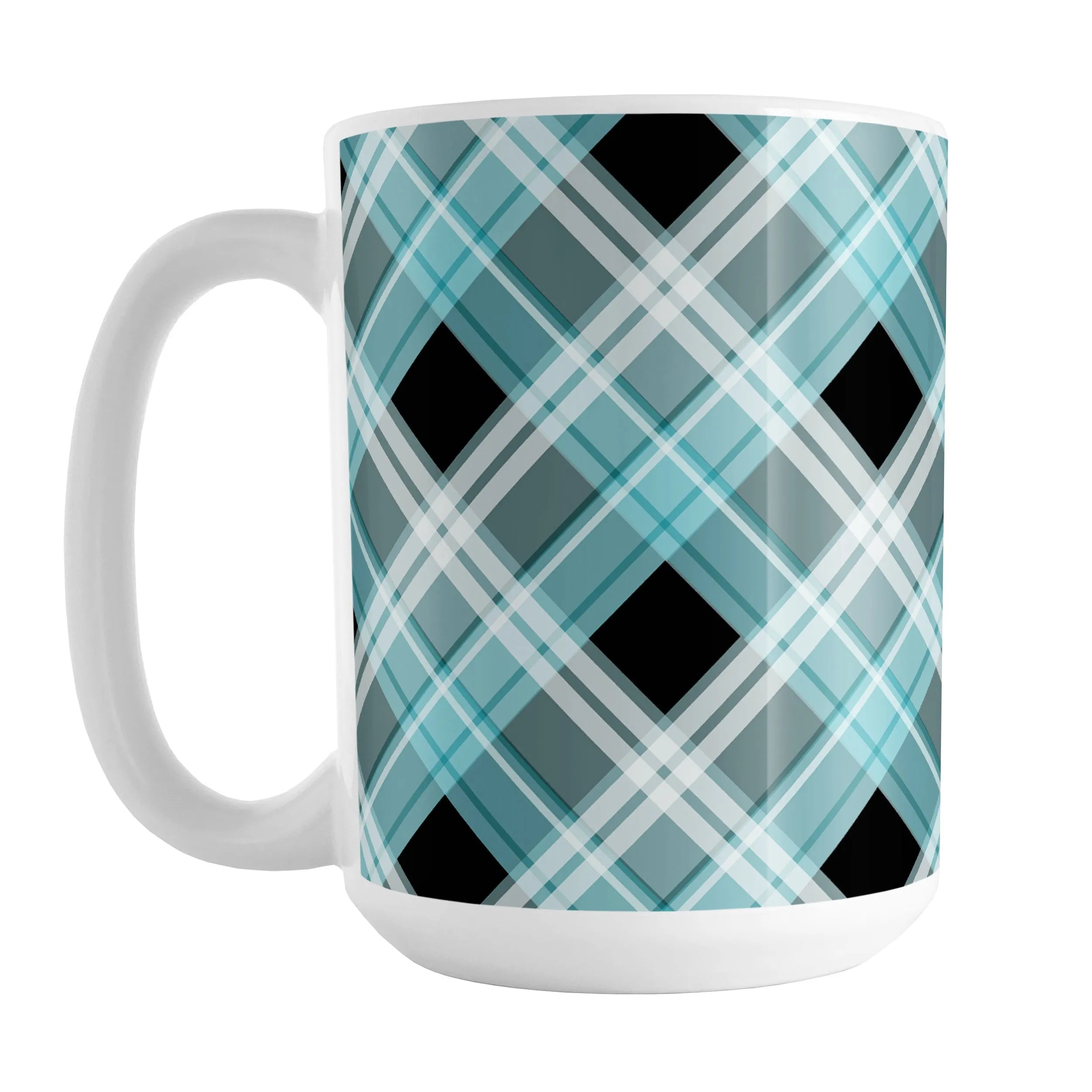 Alternative Turquoise Plaid Mug