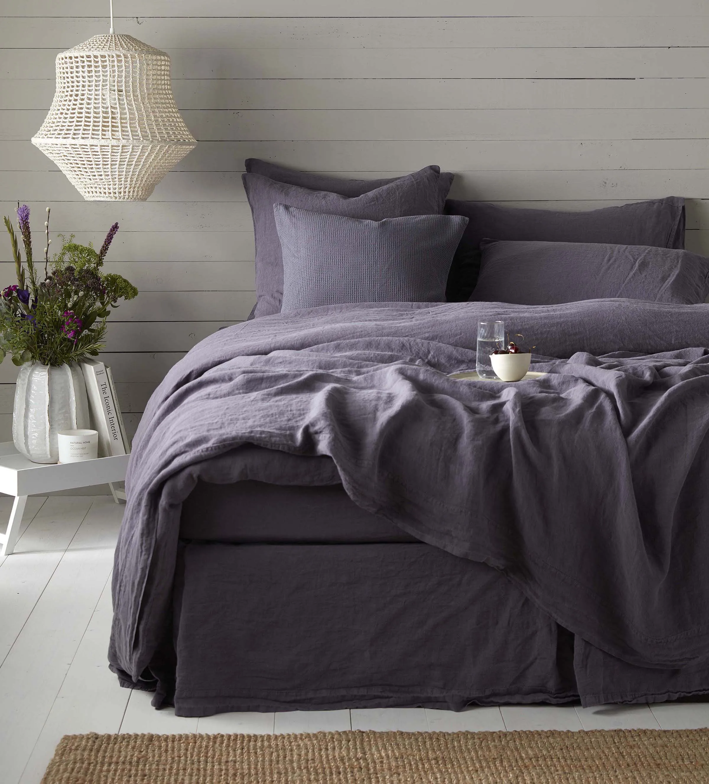 Aubergine Purple 100% Linen Bed Linen