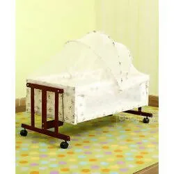 BABYHUG Windsor 2 in 1 Wooden Baby Cot With Cradle & Storage Space, Dimensions: 114.5×70.5×28 cm