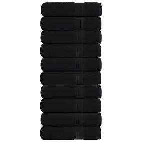 Bath Towels 10 pcs Black 100x150 cm 360 gsm 100% Cotton