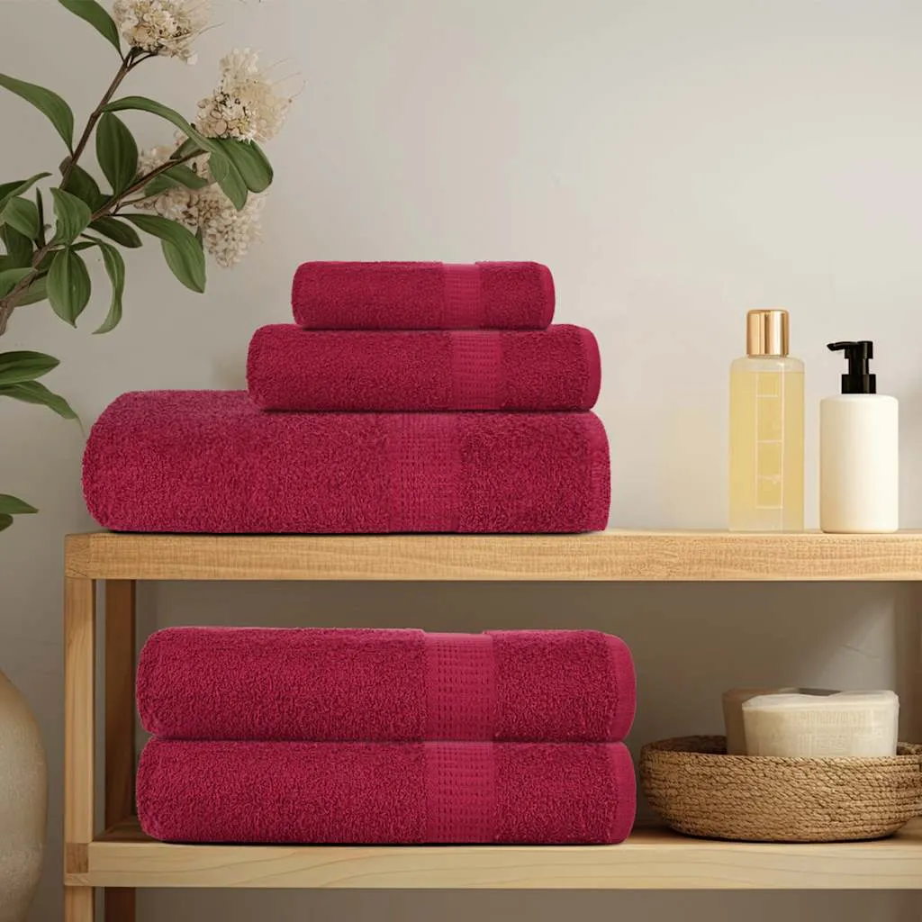 Bath Towels 2 pcs Bordeaux 100x150 cm 360 gsm 100% Cotton