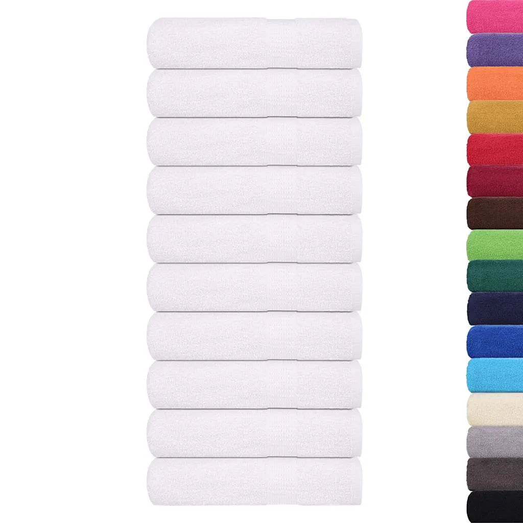 Bath Towels 25 pcs White 100x150 cm 360 gsm 100% Cotton