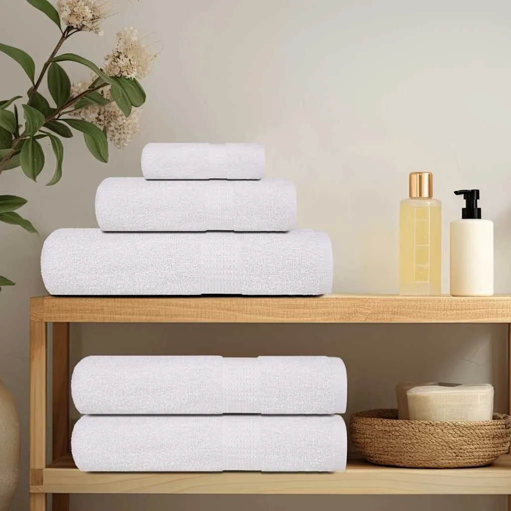 Bath Towels 25 pcs White 100x150 cm 360 gsm 100% Cotton