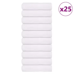 Bath Towels 25 pcs White 100x150 cm 360 gsm 100% Cotton