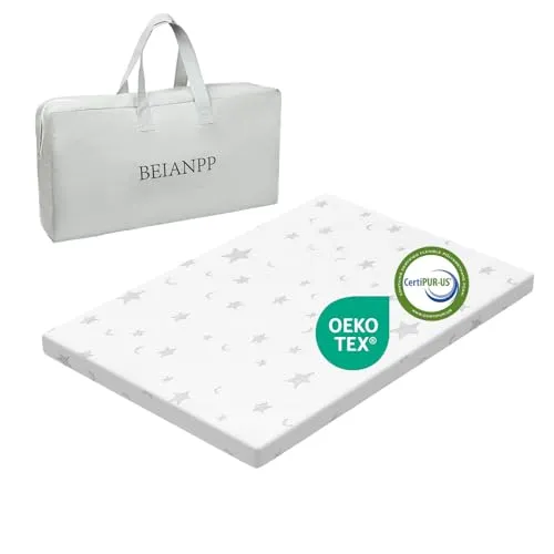 BEIANPP Pack and Play Mattress Pad 38"x26"x1.5" for Playpen and Playard, Soft Breathable Waterproof Cover, Baby Pack N Play Mattresses Topper for Play Pen and Play Yard