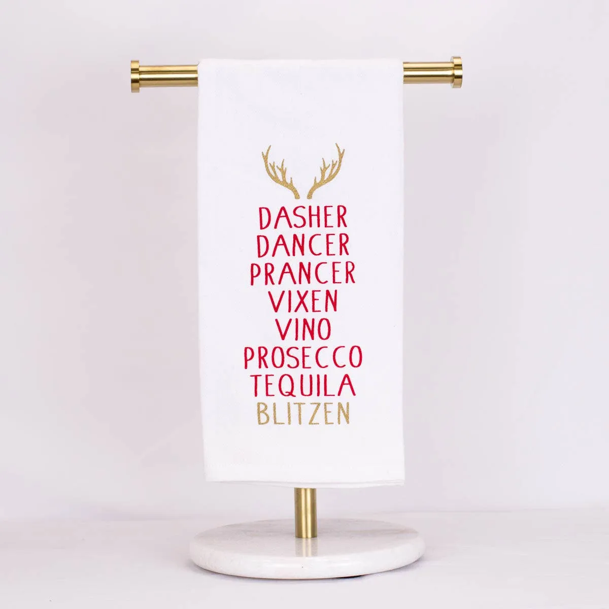 Blitzen Christmas Hand Towel