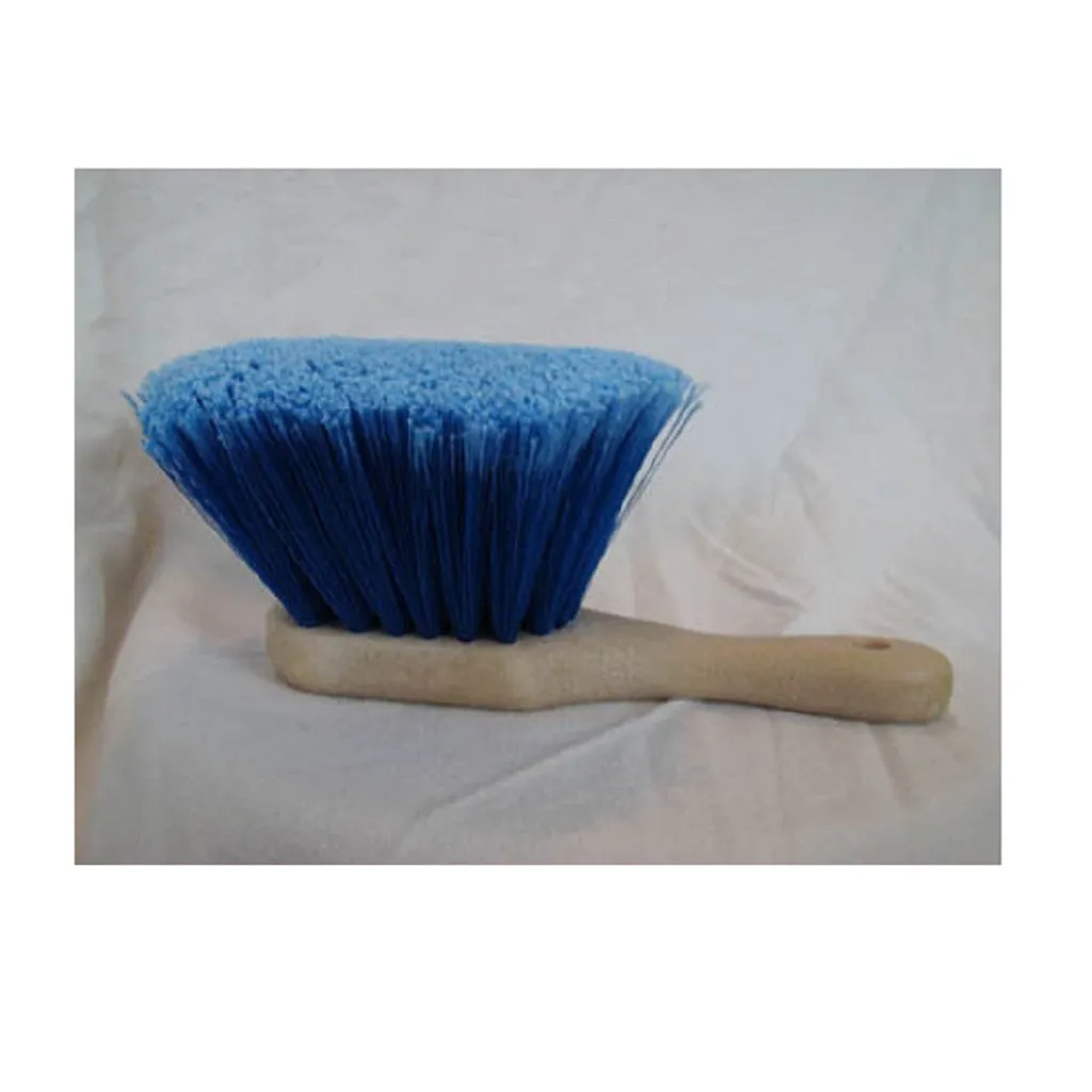 Blue Medium Soft Flagged Polystyrene Utility Brush With Handle for Automotive Wheels, Chassis, Exhaust Pipes, Gutters and Siding