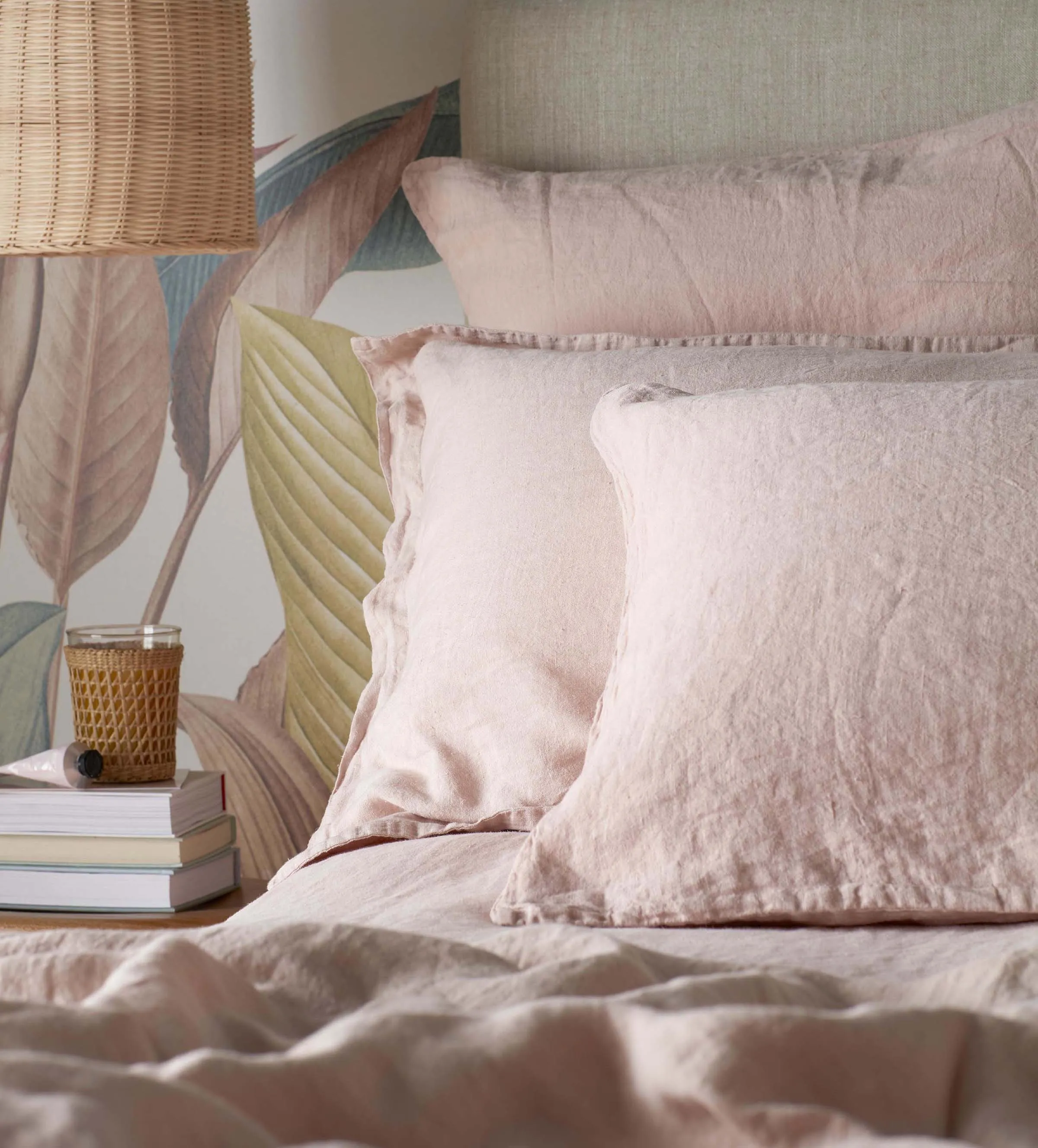 Blush Pink 100% Linen Bed Linen