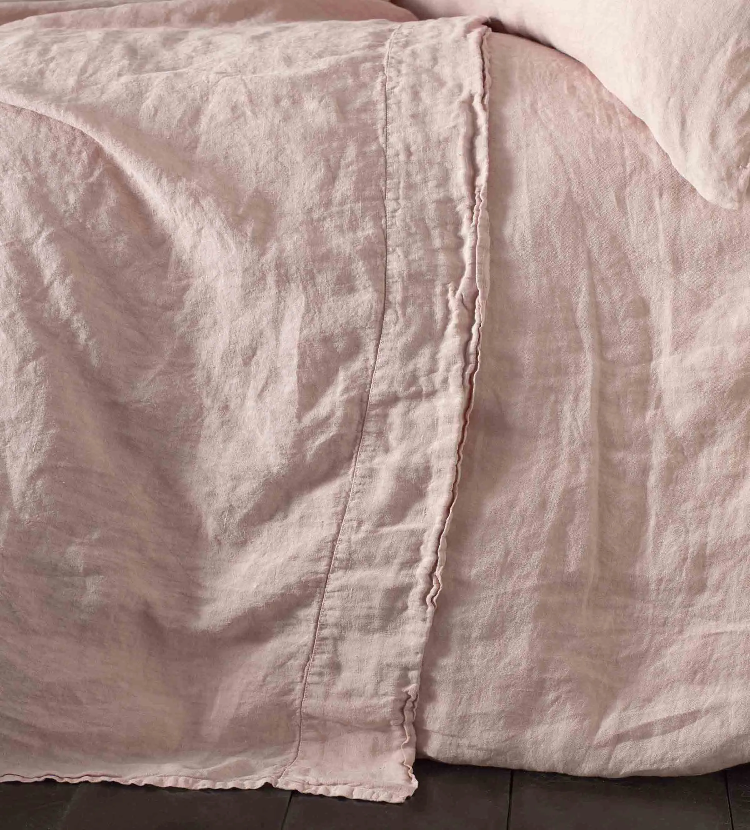 Blush Pink 100% Linen Bed Linen