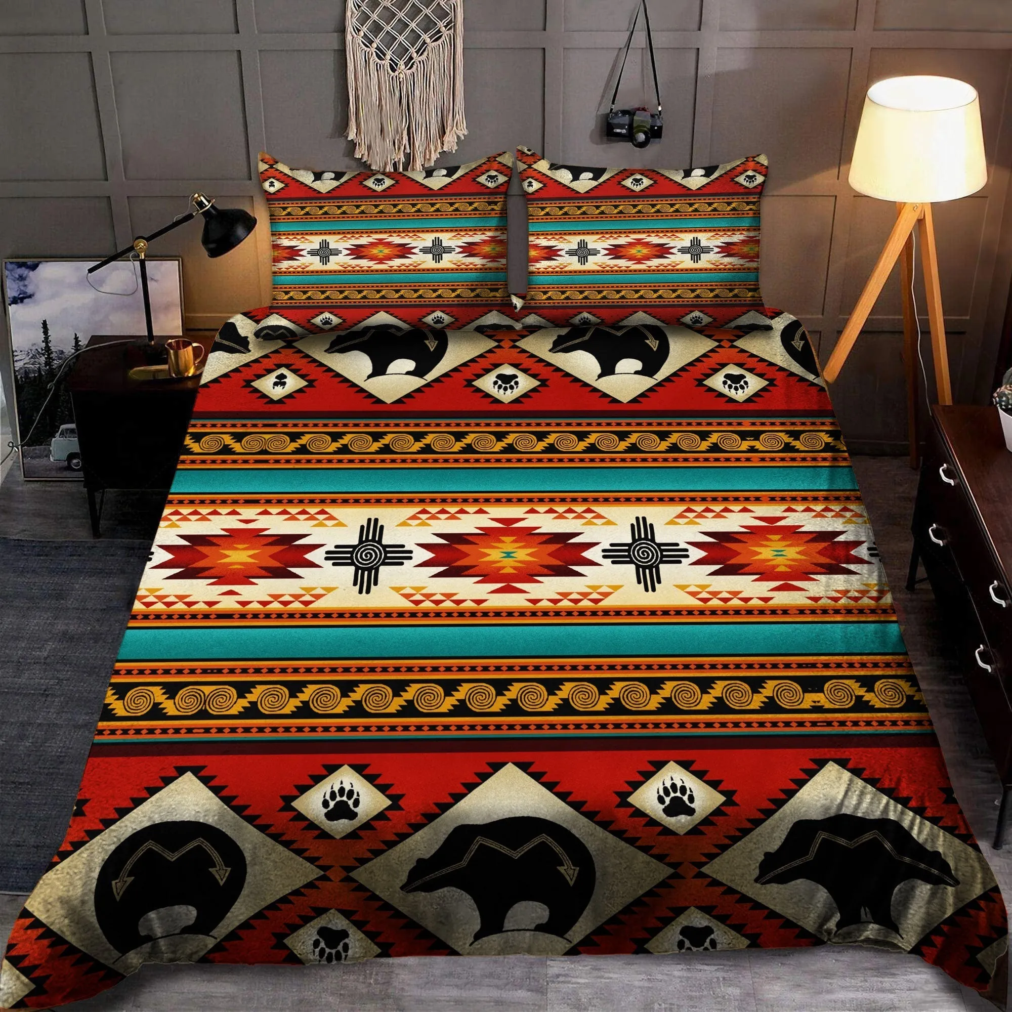 Border & Bear Patterns Bedding Set WCS