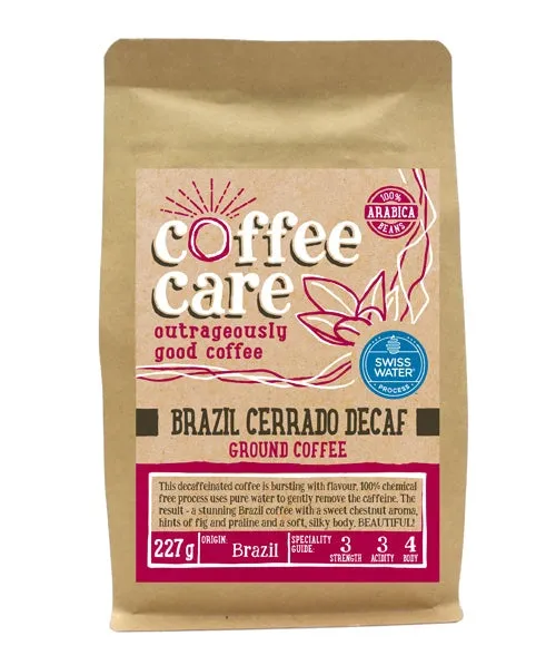 Brazil Cerrado Swiss Water Process Decaffeinated Ground Coffee