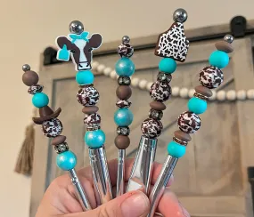 Brown Cow Print Makeup Brushes