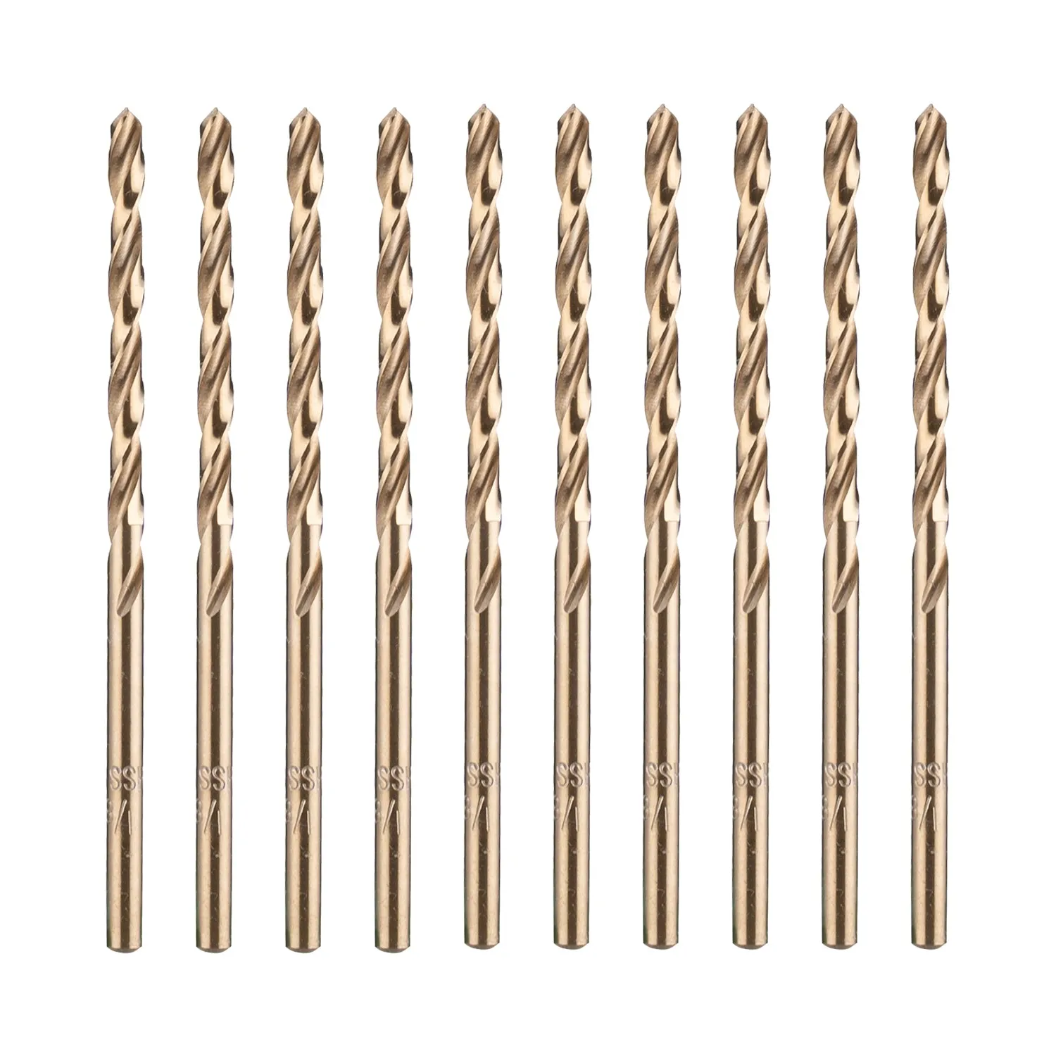 [Bulk Buy] Cobalt Drill Bit Set, M35 High Speed Steel Metal Drill Bits Jobber Length for Hardened Metal