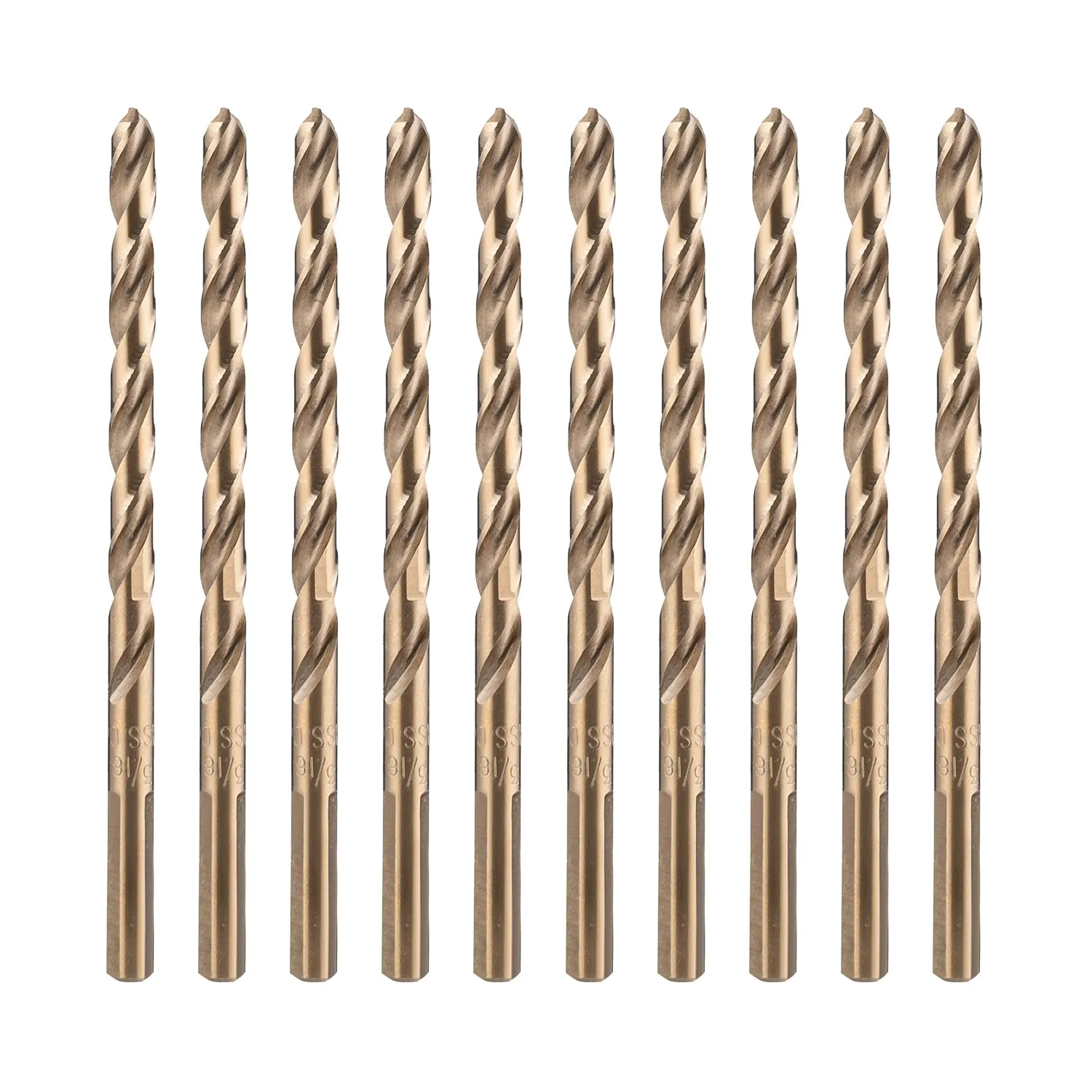 [Bulk Buy] Cobalt Drill Bit Set, M35 High Speed Steel Metal Drill Bits Jobber Length for Hardened Metal