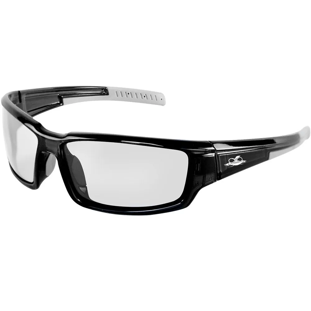 Bullhead Maki Ballistic Rated Safety Glasses, Sport Design with Rubber Nose Piece