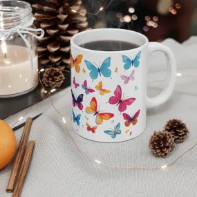 Butterfly Mug, Colorful Butterfly Tea Cup, Mother's Day Gift, Butterfly Pattern Mug, Butterfly Lover Mug, Butterfly Gift Idea, Gift for her