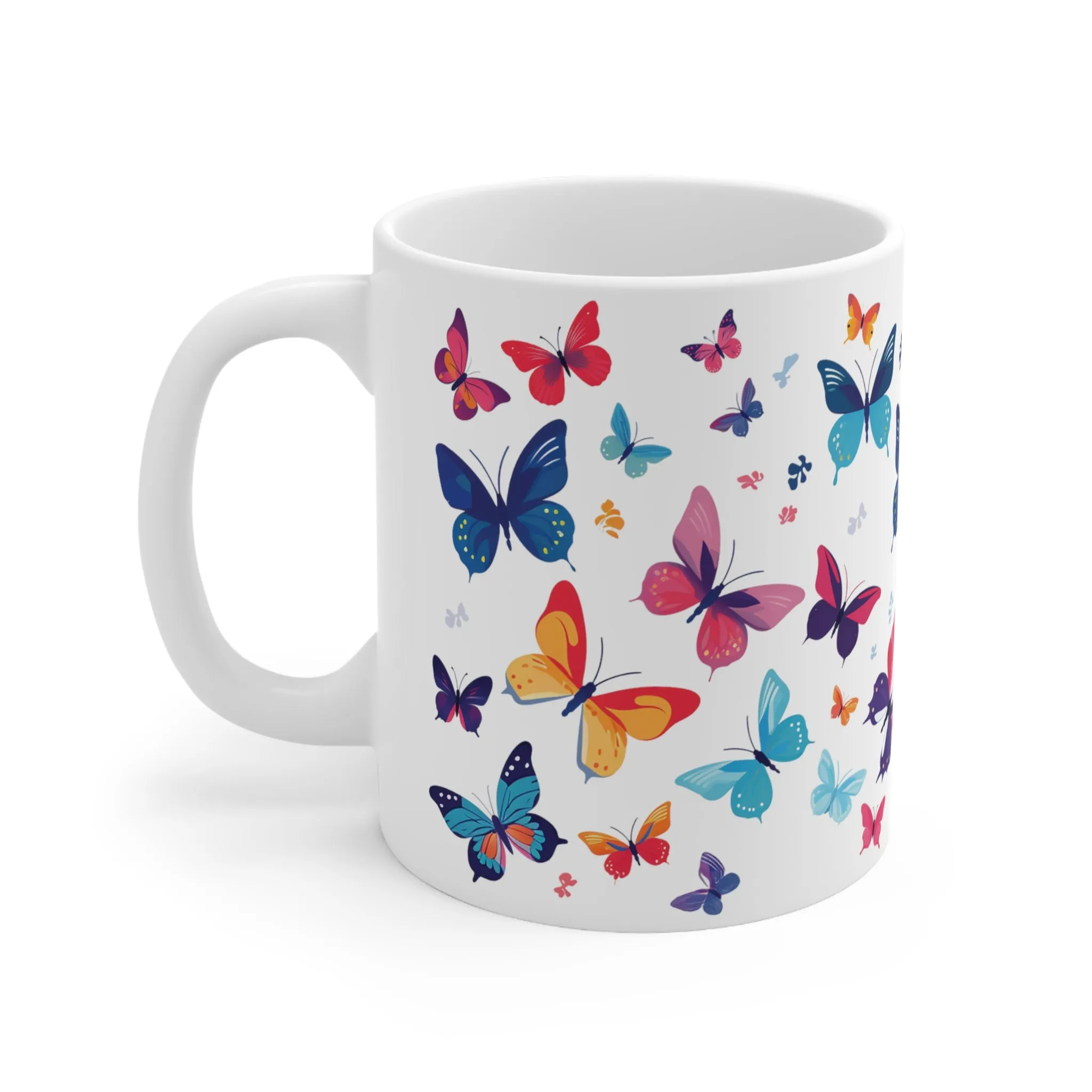 Butterfly Mug, Colorful Butterfly Tea Cup, Mother's Day Gift, Butterfly Pattern Mug, Butterfly Lover Mug, Butterfly Gift Idea, Gift for her