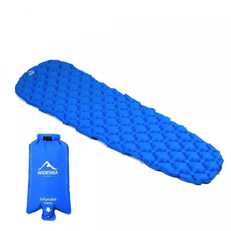 Camping Inflatable Mattress - Folding Camp Bed, Sleeping Pad, Picnic Blanket, Travel Air Mat - Camping Equipment