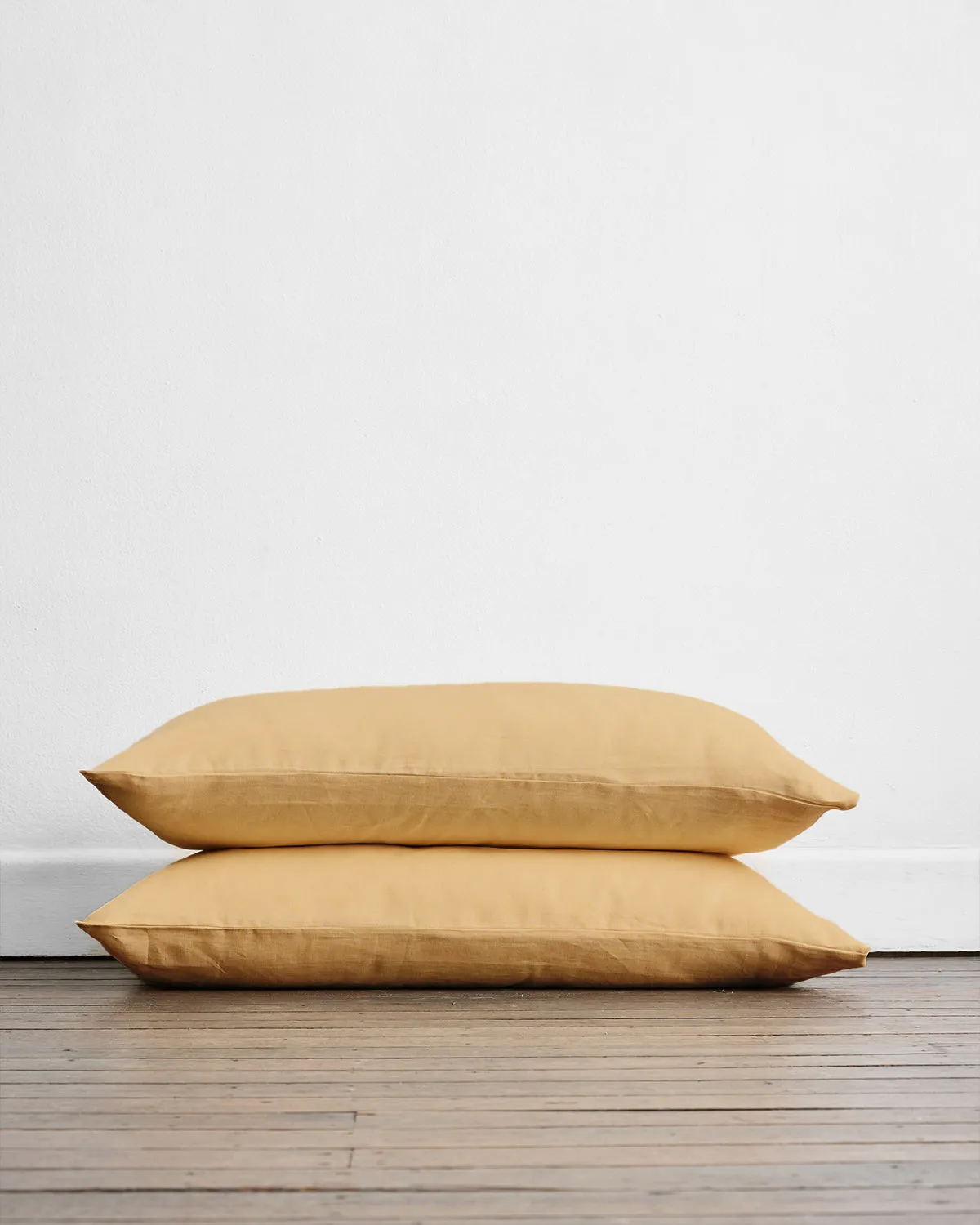 Caramel 100% French Flax Linen King Pillowcases (Set of Two)