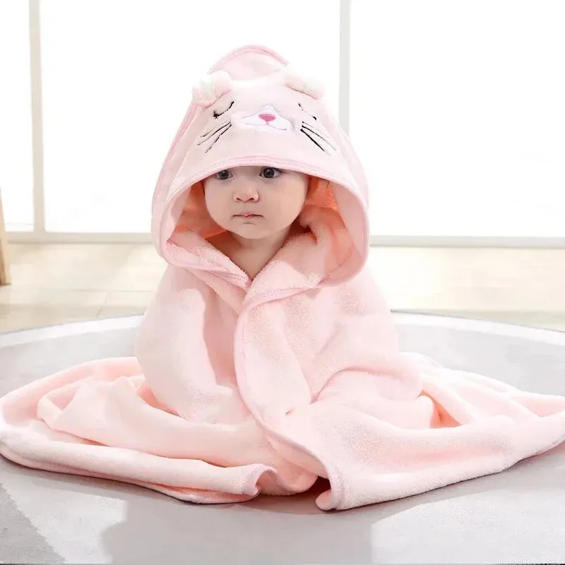 Cartoon Baby Bath Towels Soft Newborn Hooded Towel Blanket Cute Toddler Bathrobe Warm Sleeping Swaddle Wrap for Boys Girls 2023