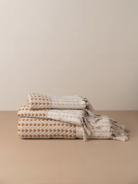 Chickpea Bath Sheet Collection - Stone/Terracotta