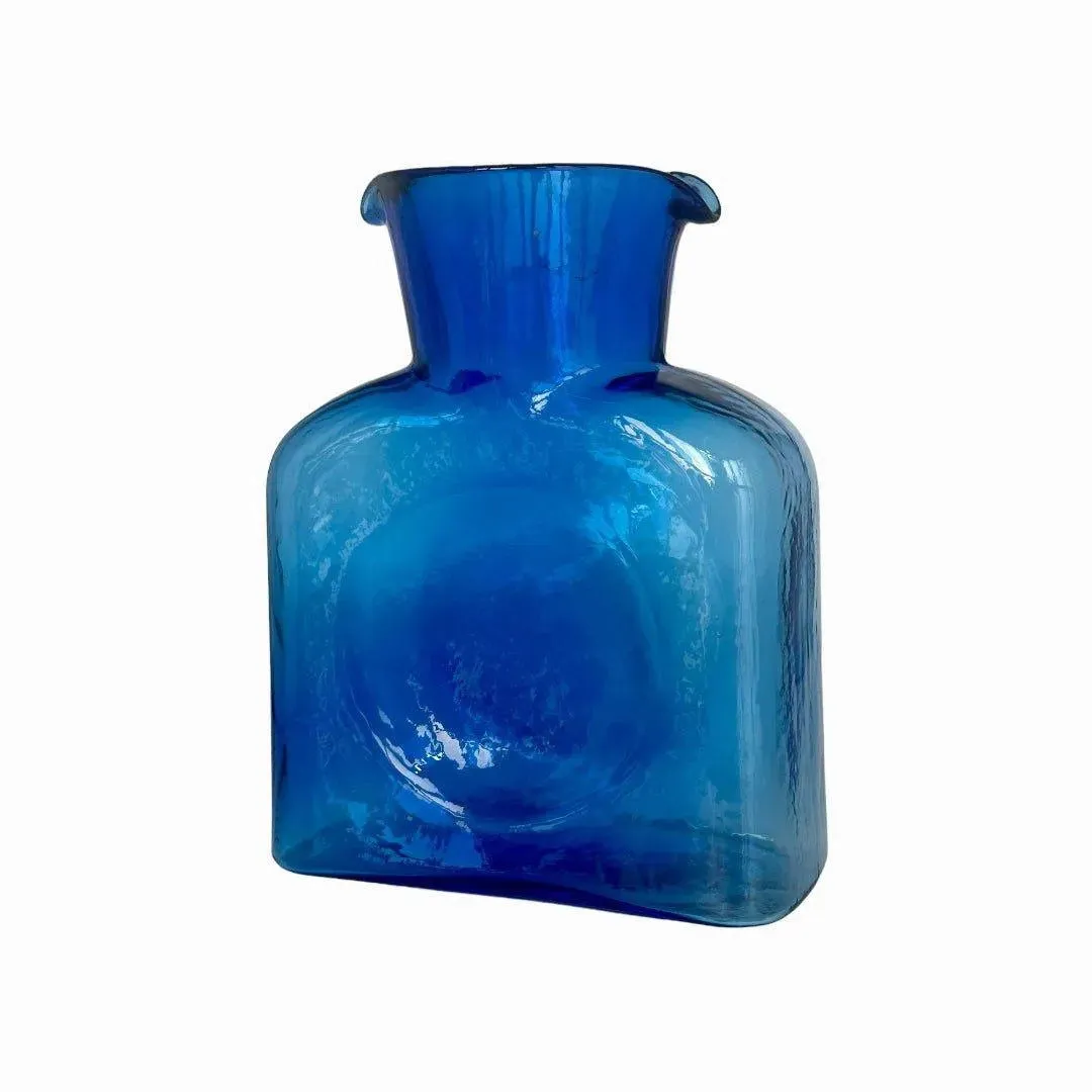 Classic Blenko Blue Glass Water Carafe/Pitcher/Vase